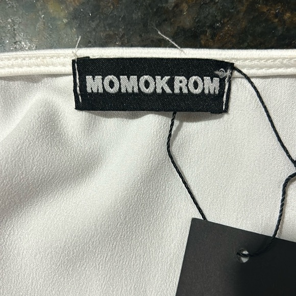 **5 MORE DAYS TO MAKE OFFER** Momokrom white satin crop top - Picture 4 of 9
